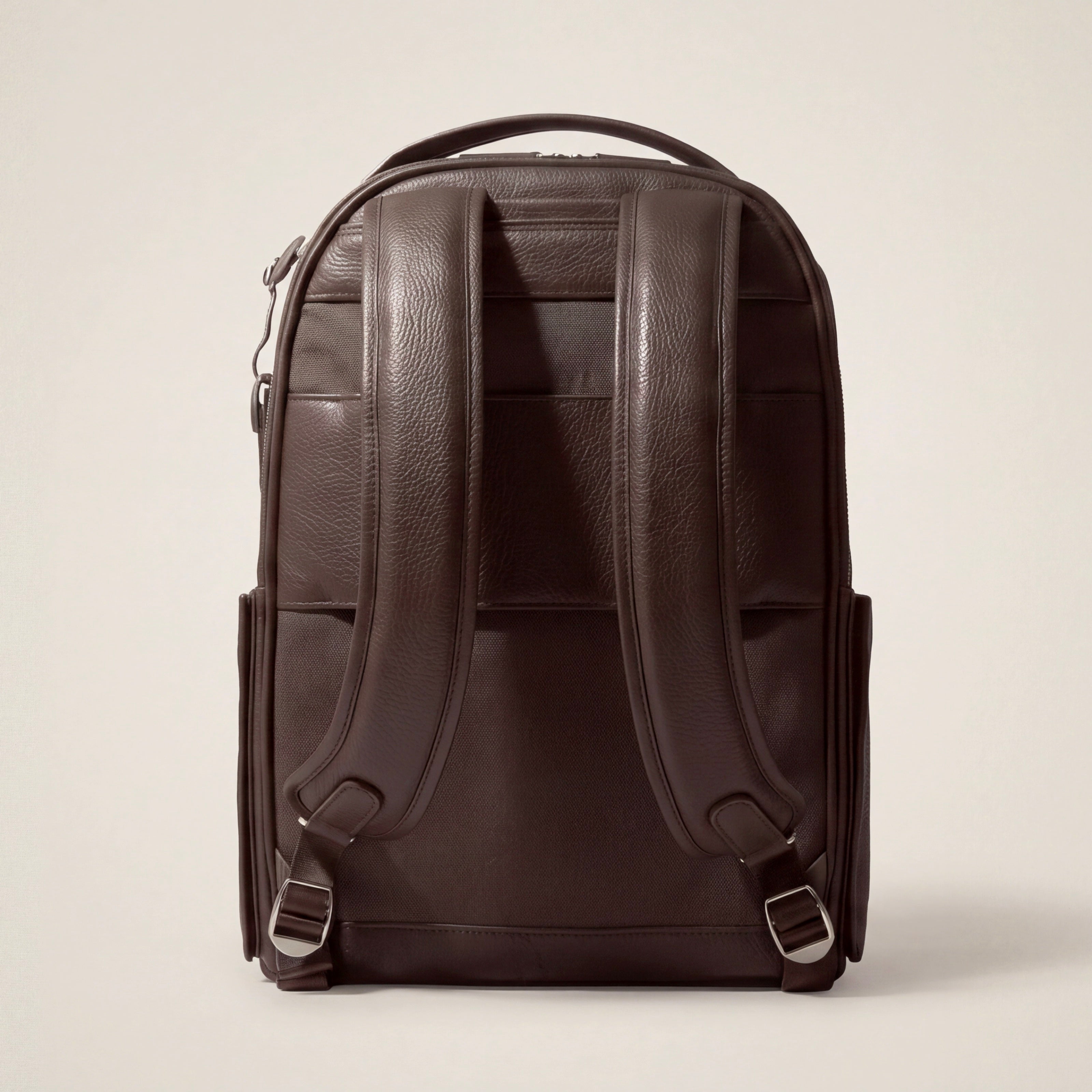 Leather travel backpack| #color_Chocolate