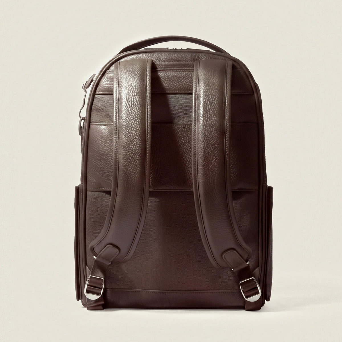 Leather travel backpack| #color_Chocolate