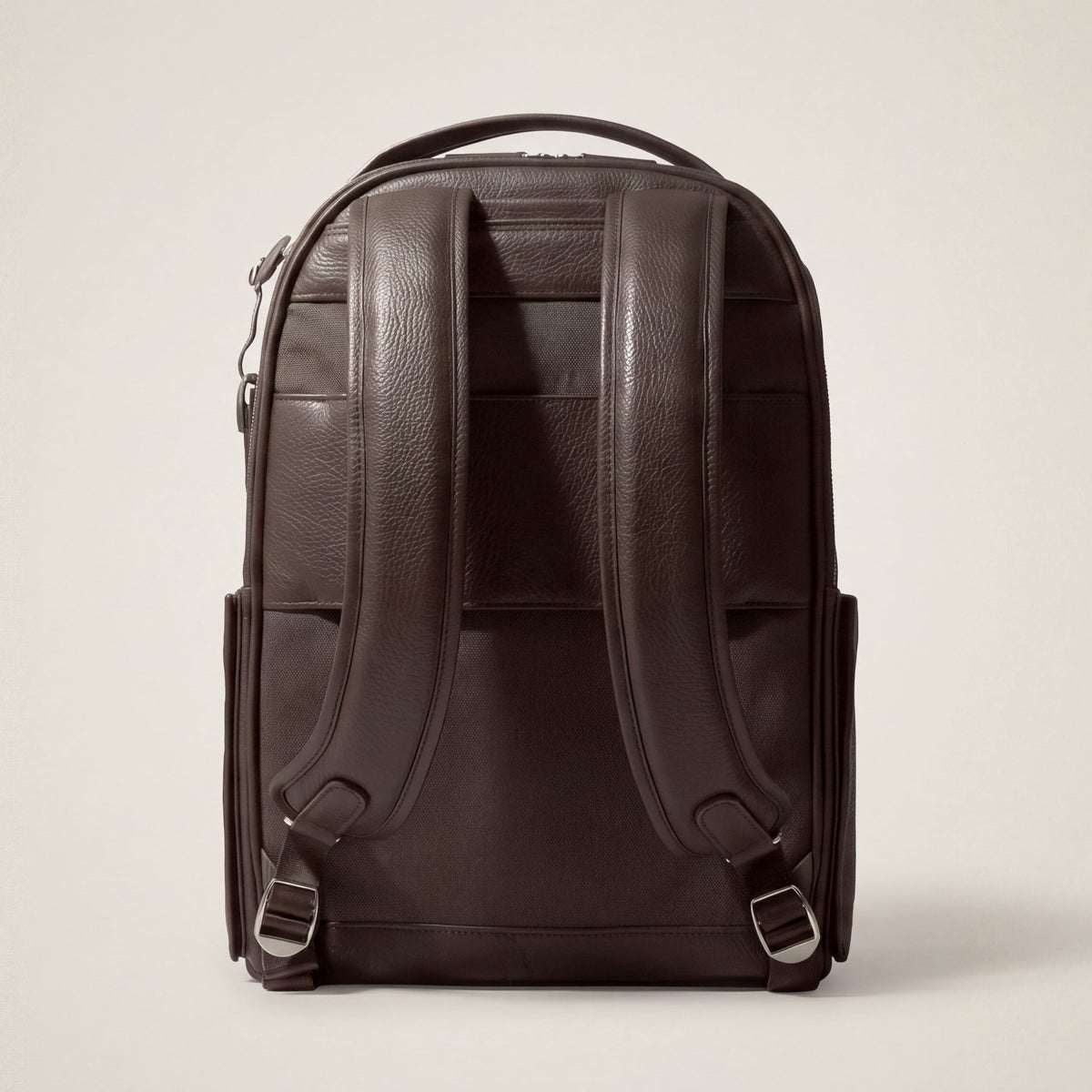 Leather travel backpack| #color_Chocolate