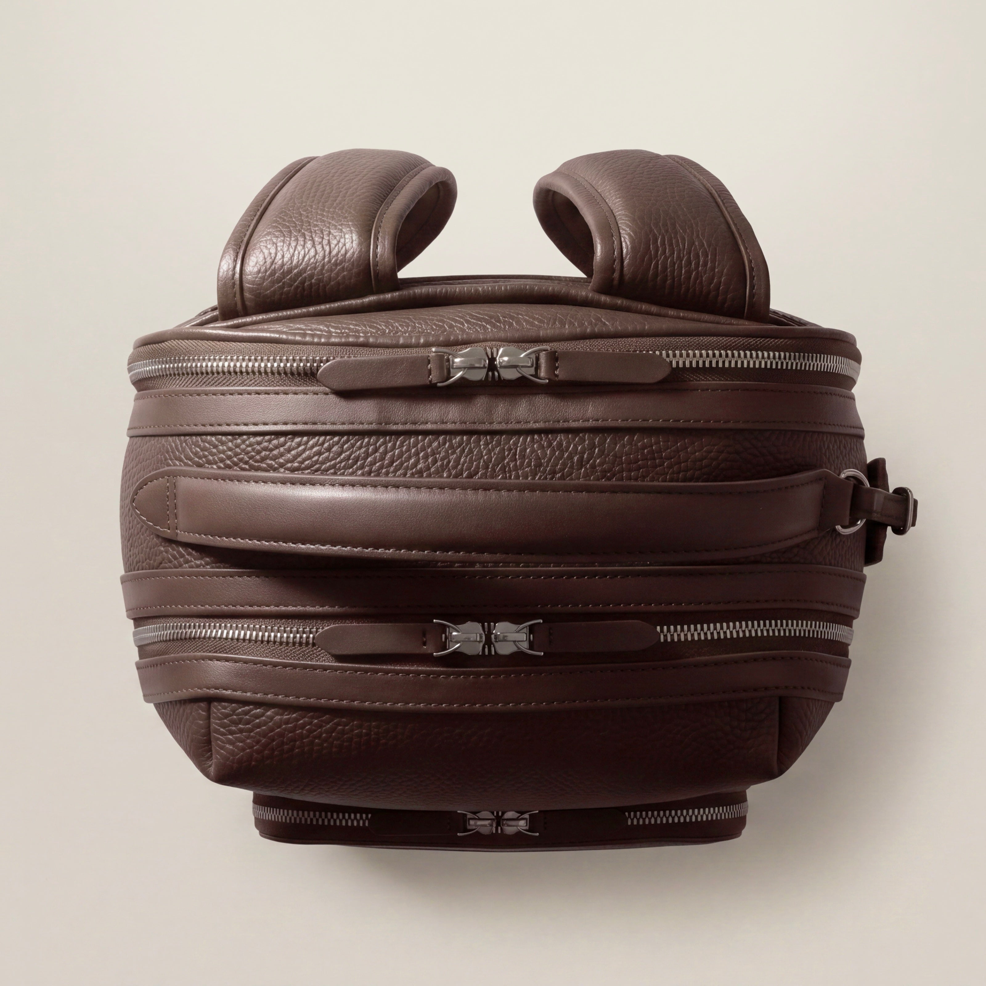 Leather travel backpack| #color_Chocolate
