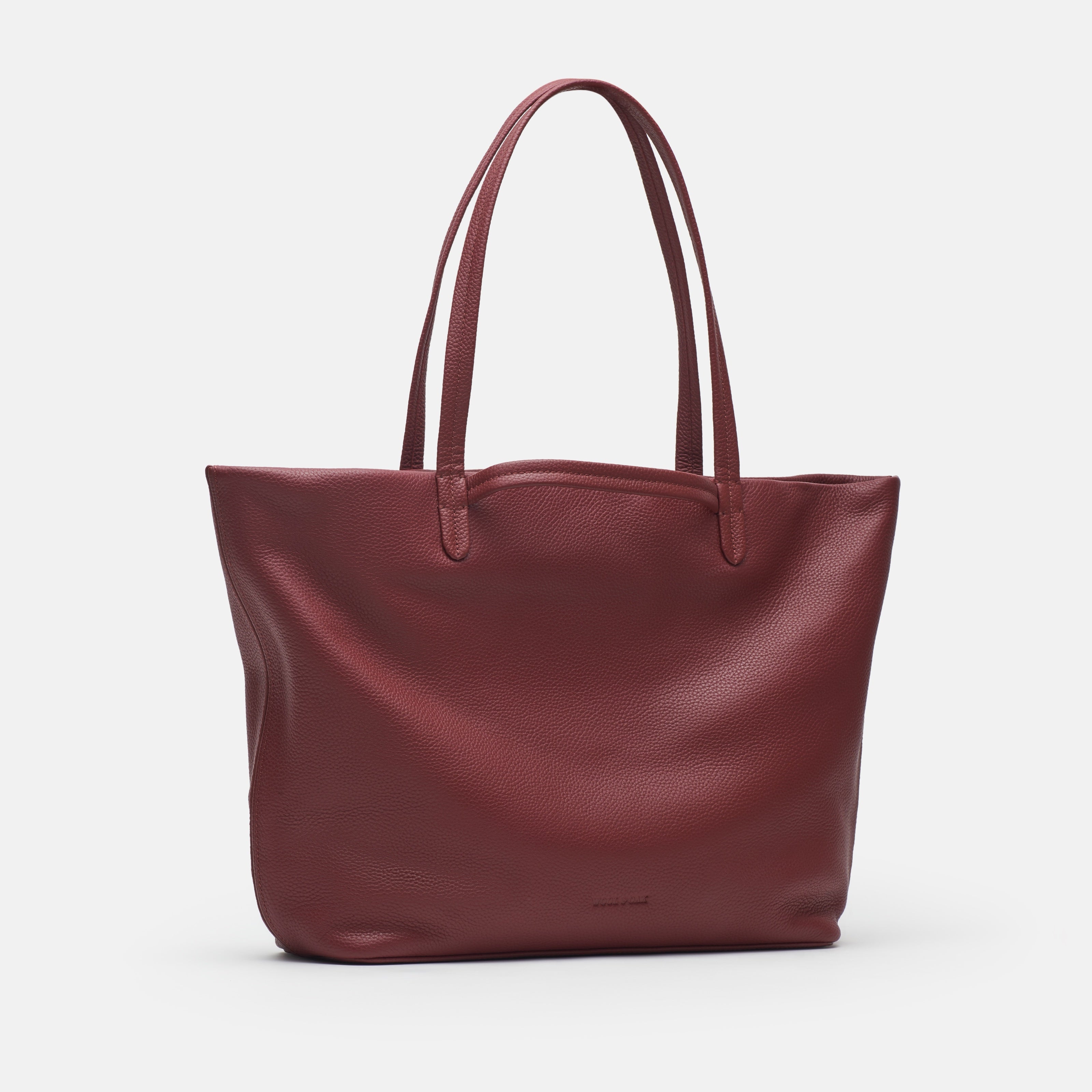 Leather travel tote bag| #color_Bordeaux