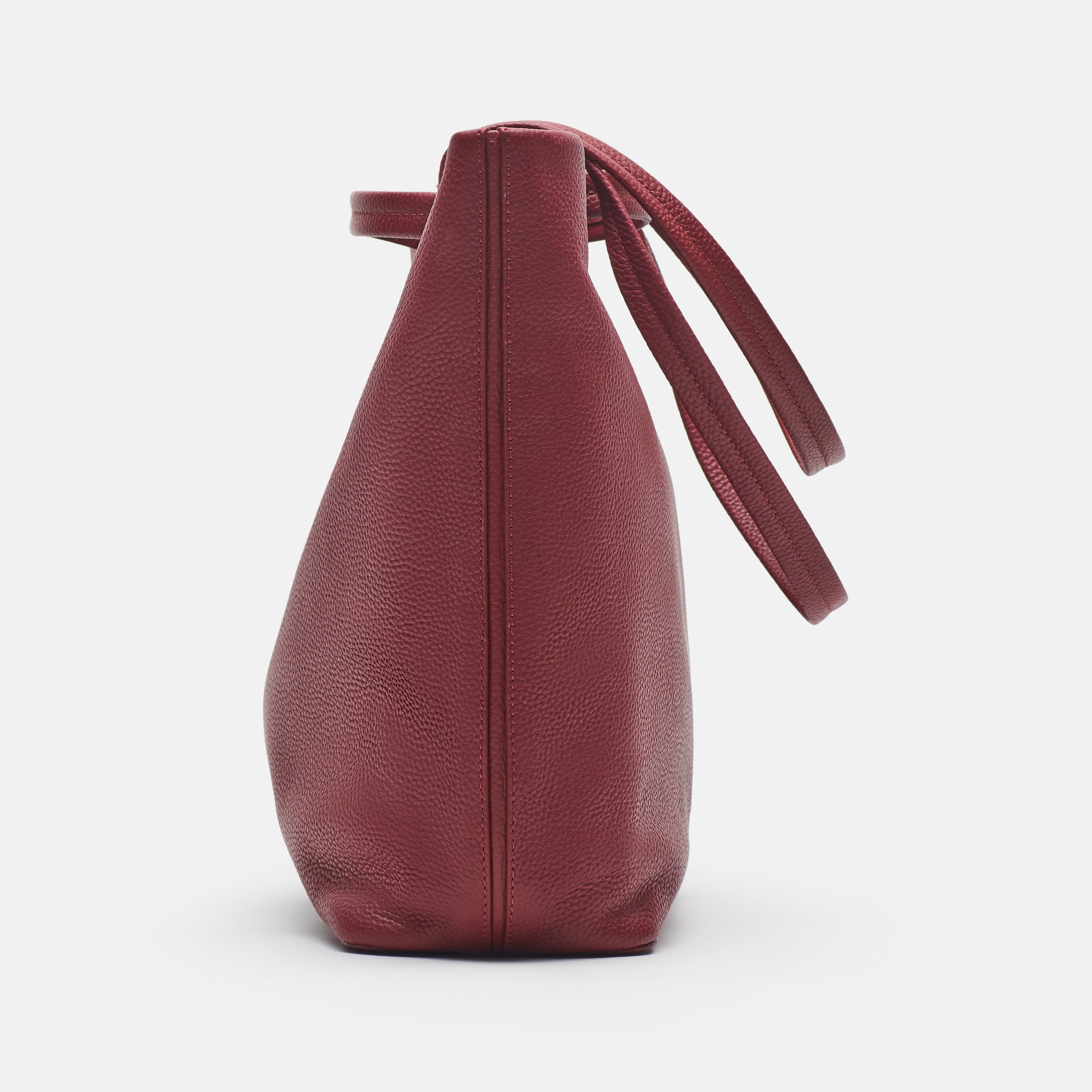 Leather travel tote bag| #color_Bordeaux
