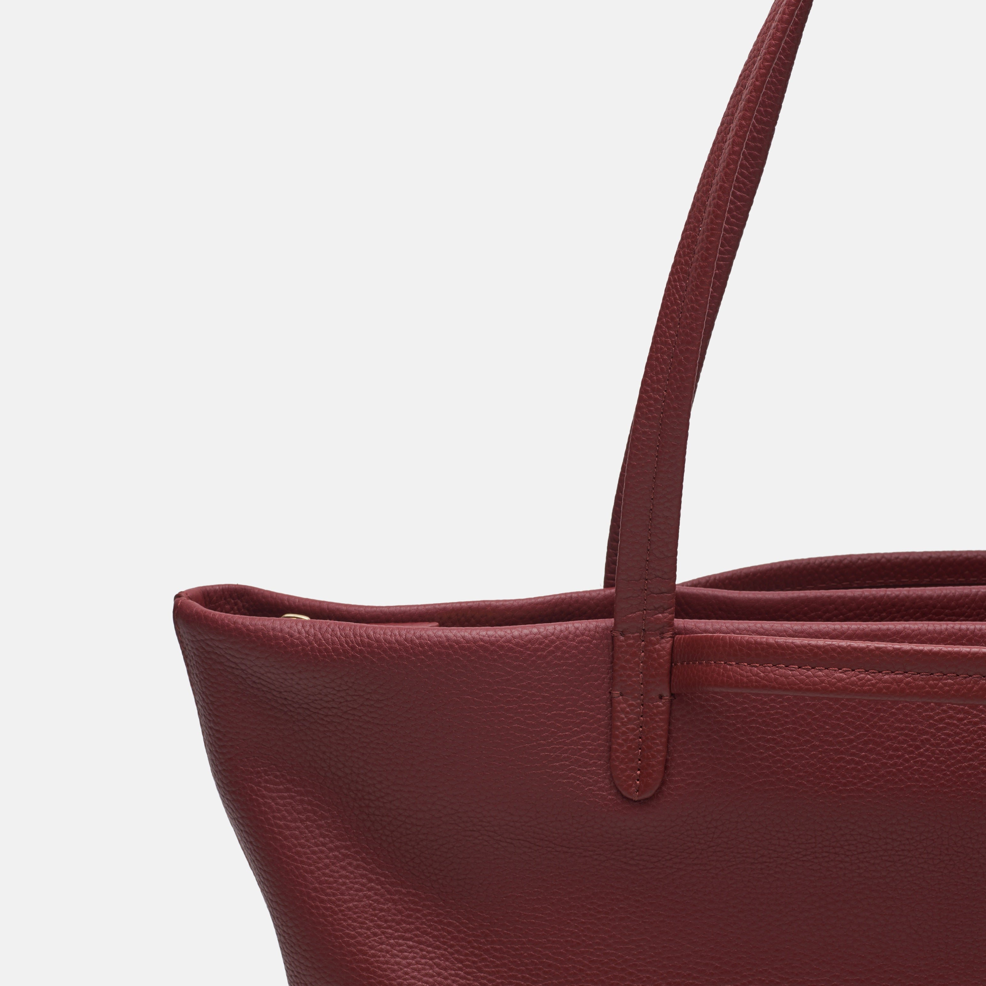 Leather travel tote bag| #color_Bordeaux
