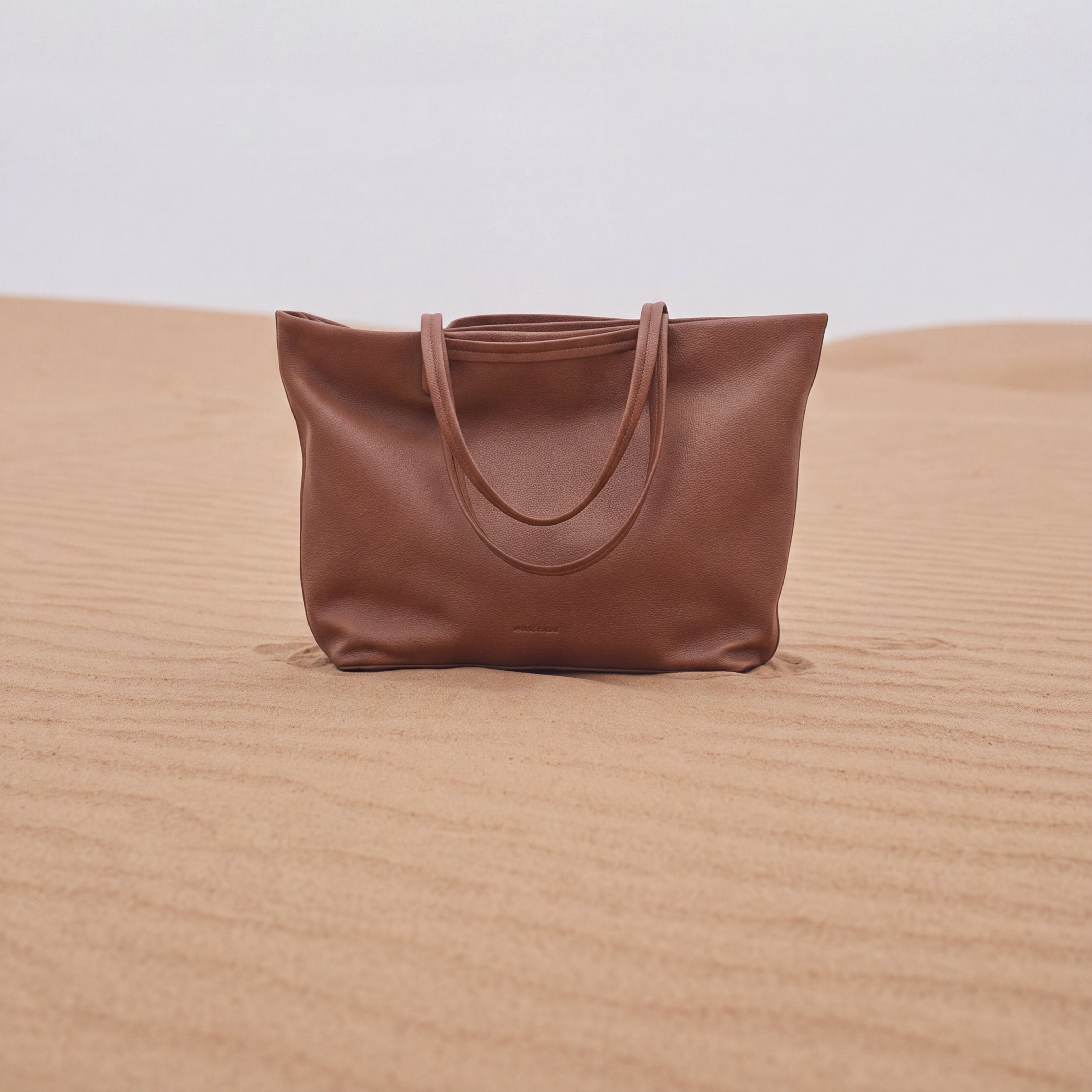 Leather travel tote bag| #color_Chocolate