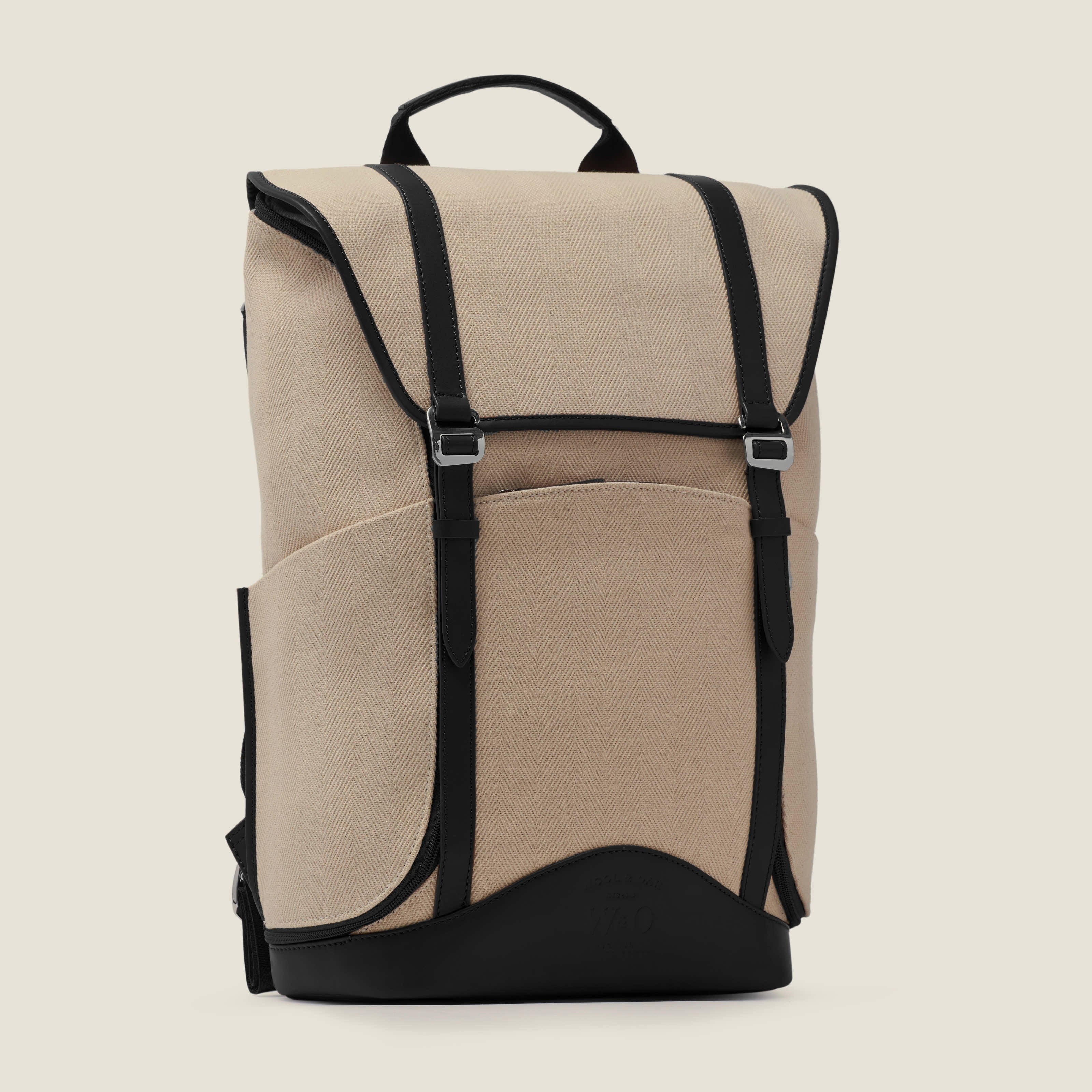 Top rated leather backpack| #color_herringbone black