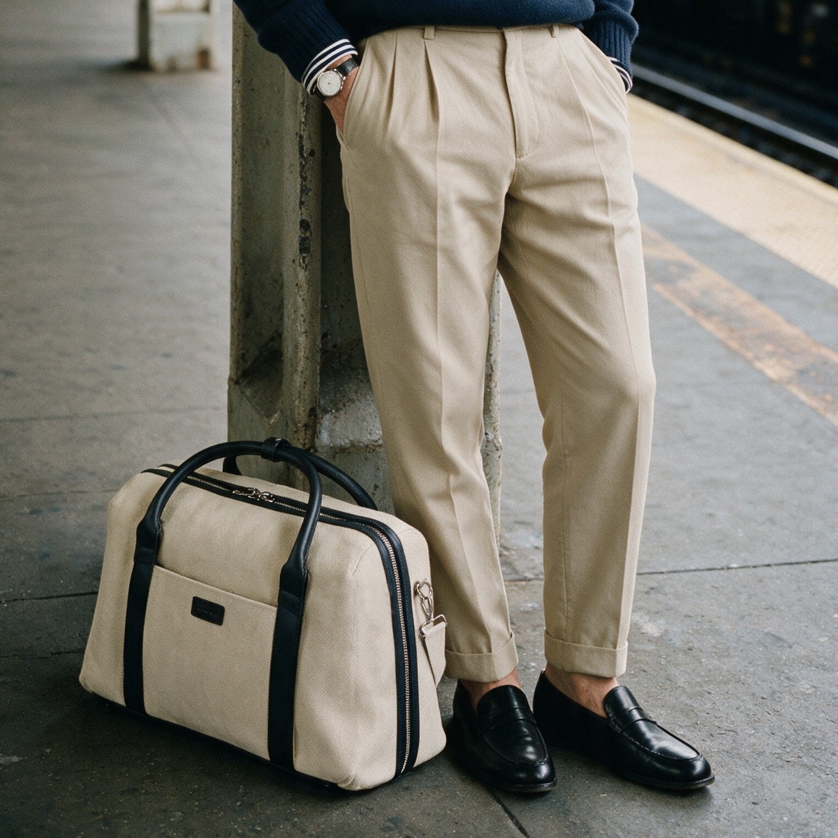 ds-carry Herringbone Black lifestyle | #Color_Herringbone Black