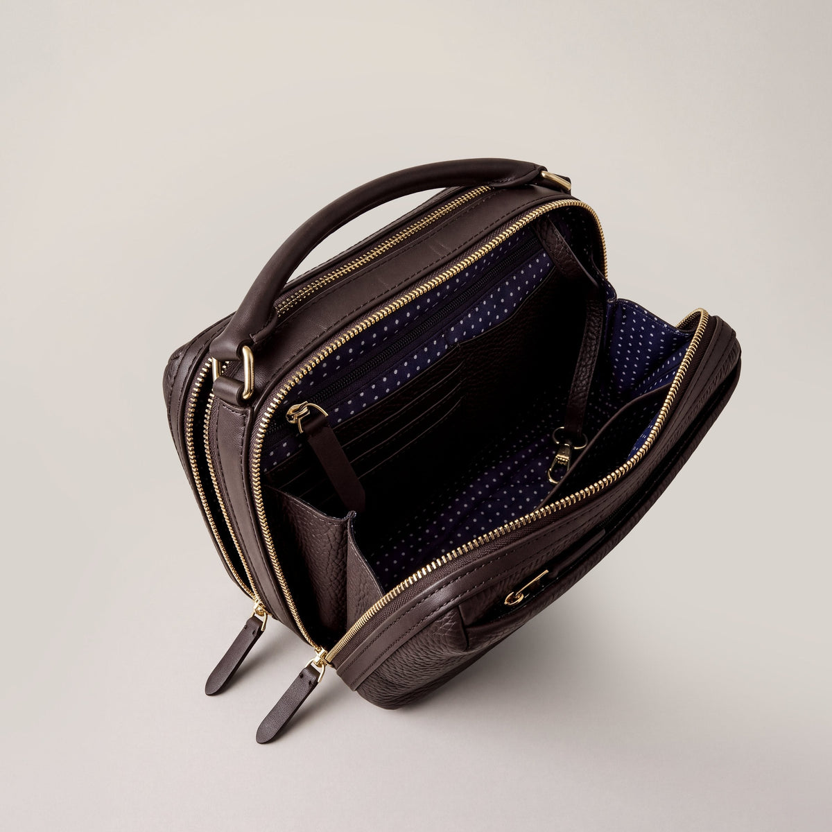 Leather crossbody bag| #color_Chocolate