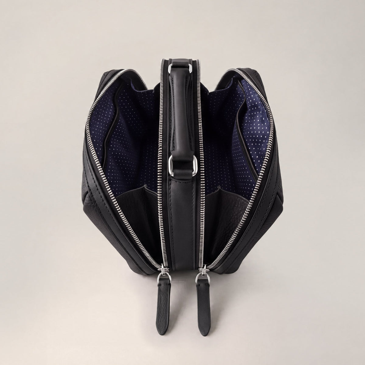 Leather crossbody bag| #color_Jet Black