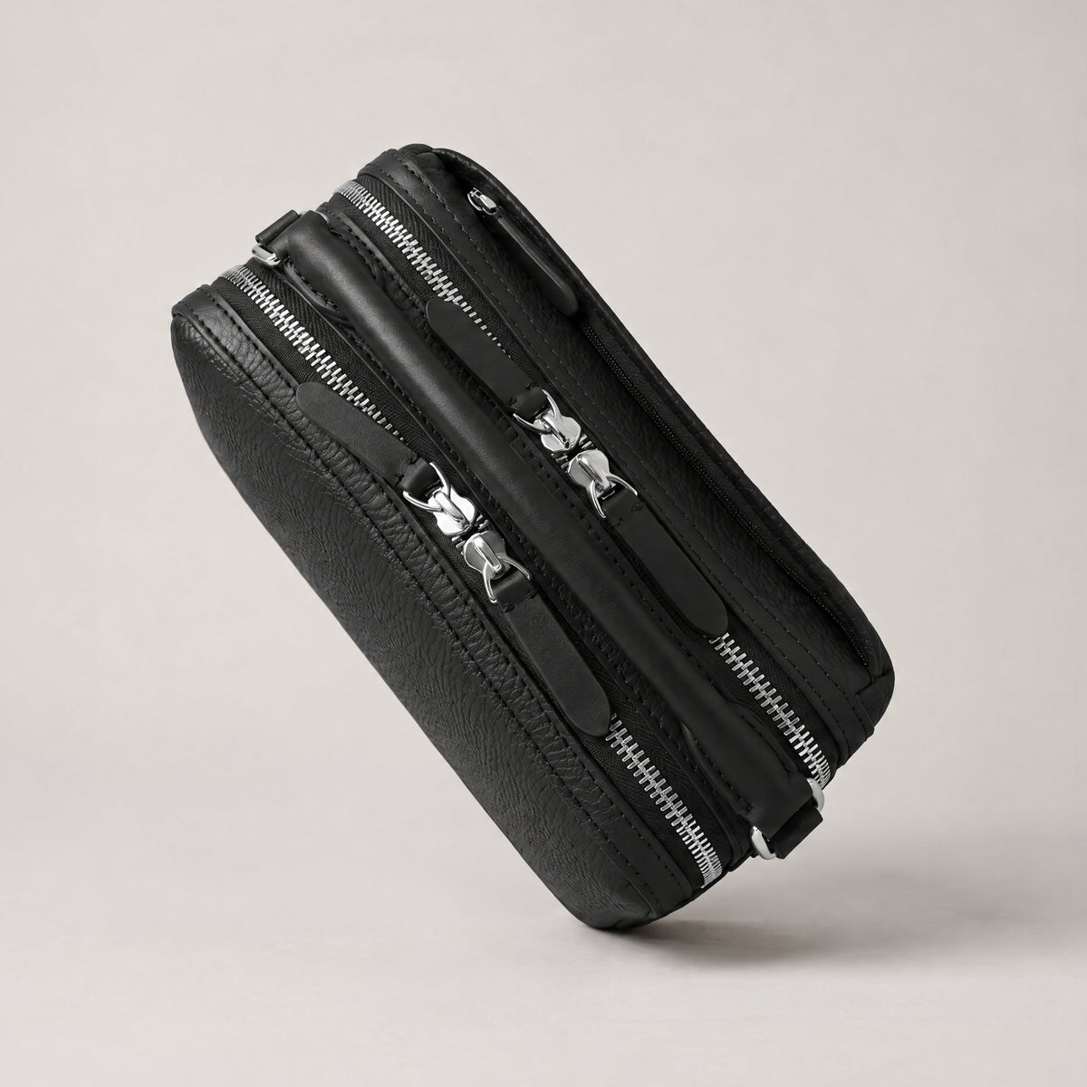 Leather crossbody bag| #color_Jet Black