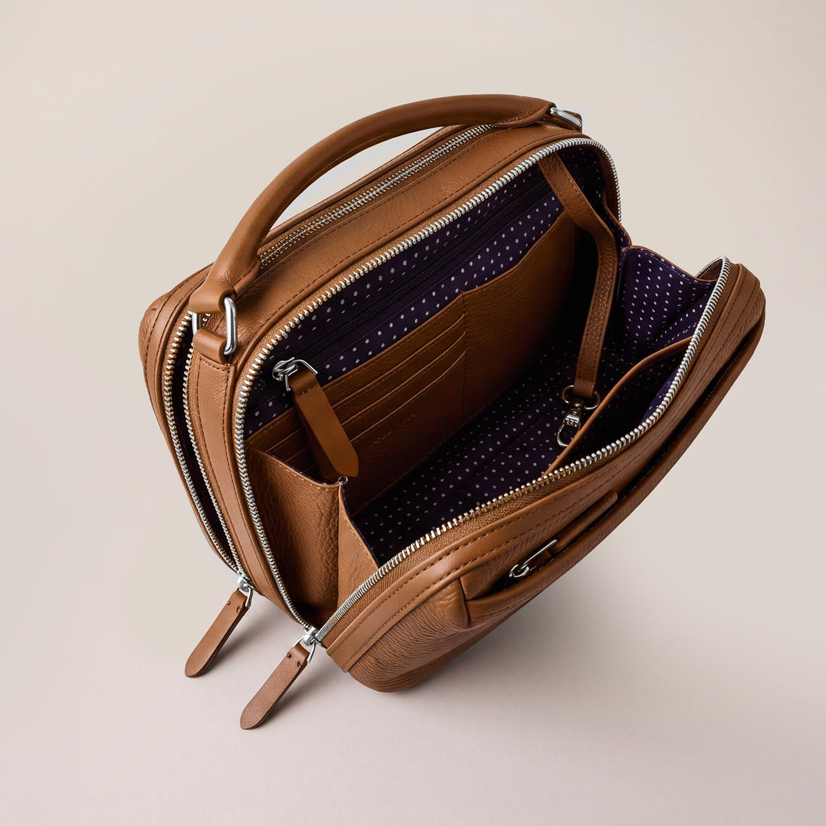 Leather crossbody bag| #color_Sand