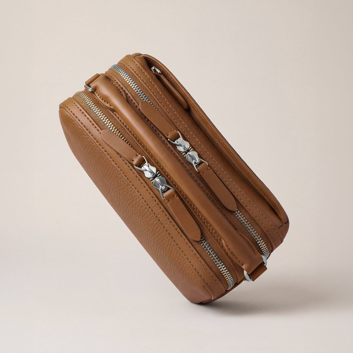 Leather crossbody bag| #color_Sand