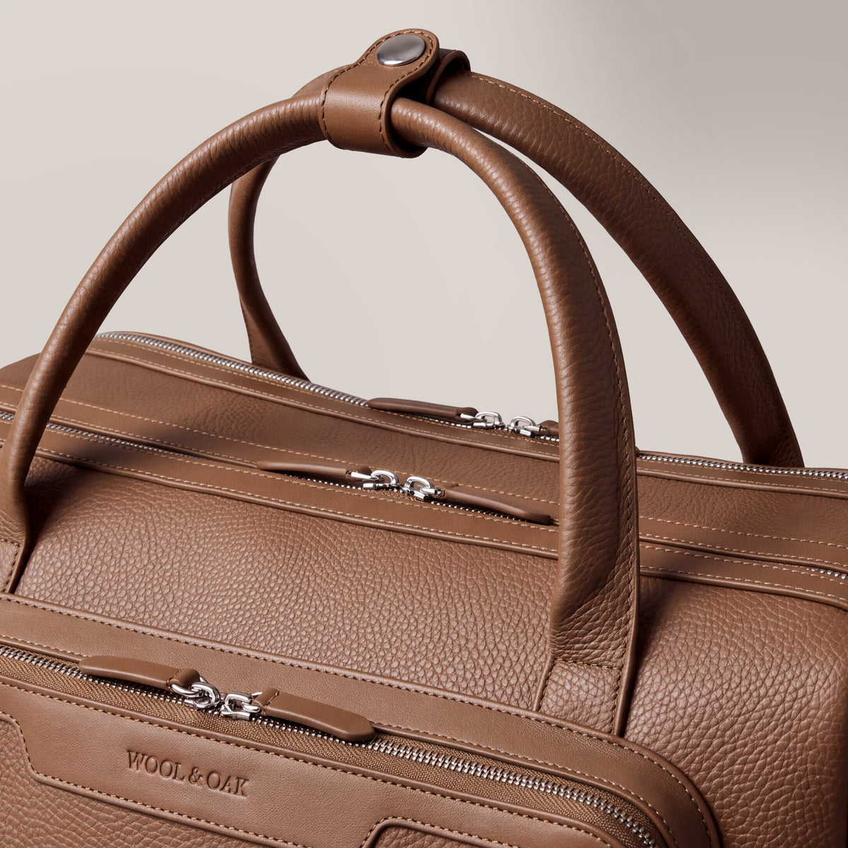 Leather laptop briefcase| #color_Sand