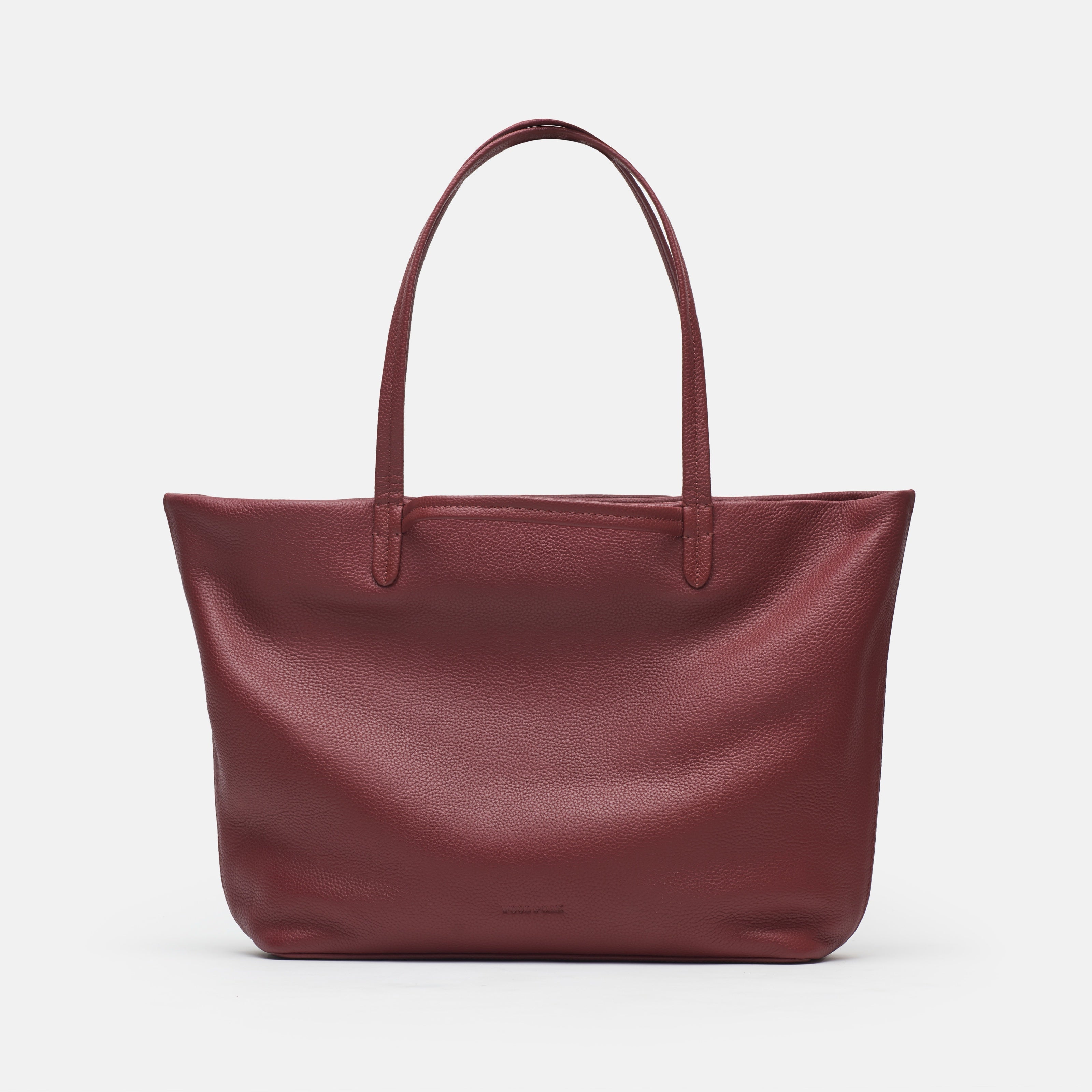 Leather travel tote bag| #color_Bordeaux