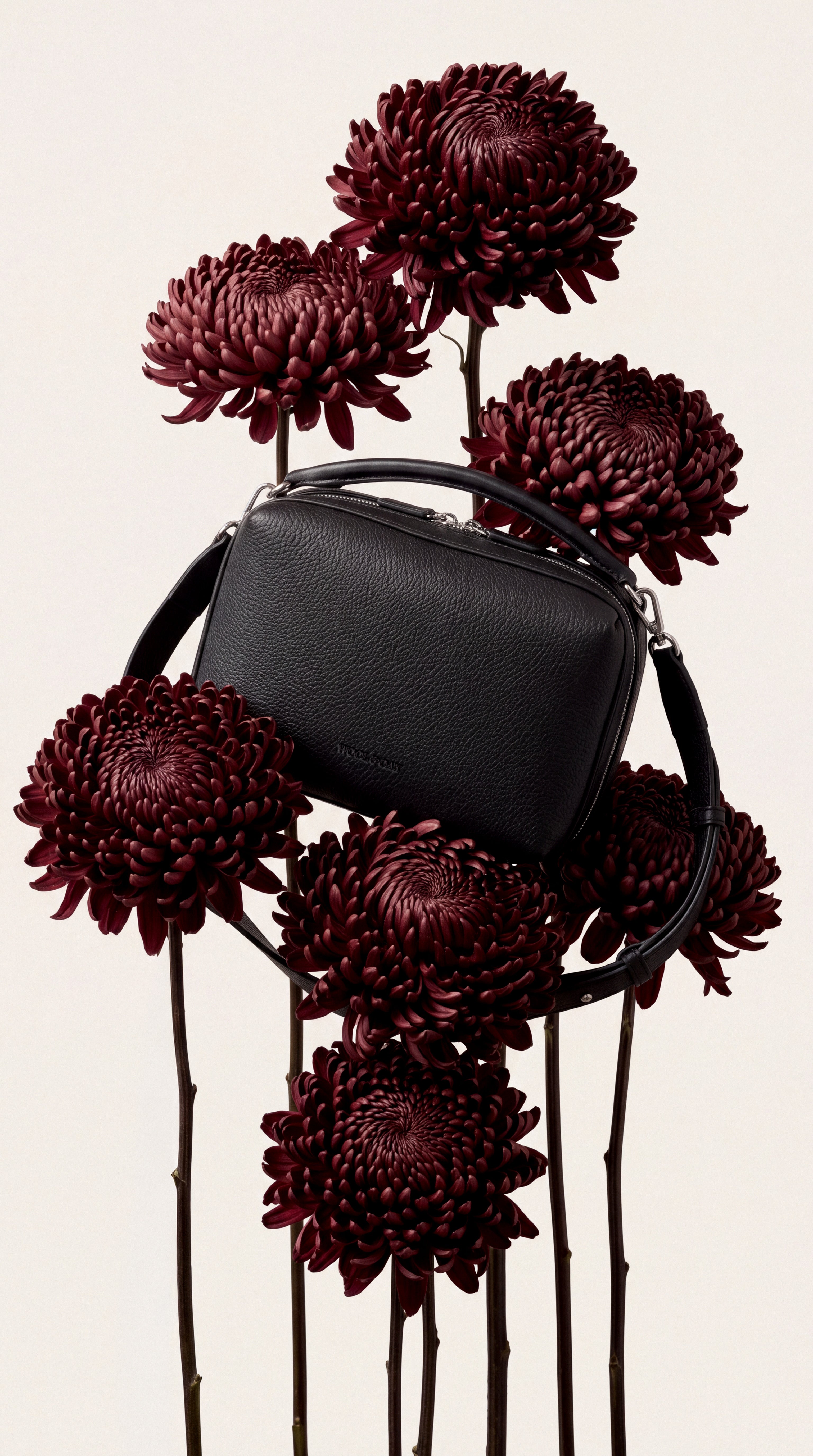 Leather crossbody bag| #color_Jet Black - Jet Black
