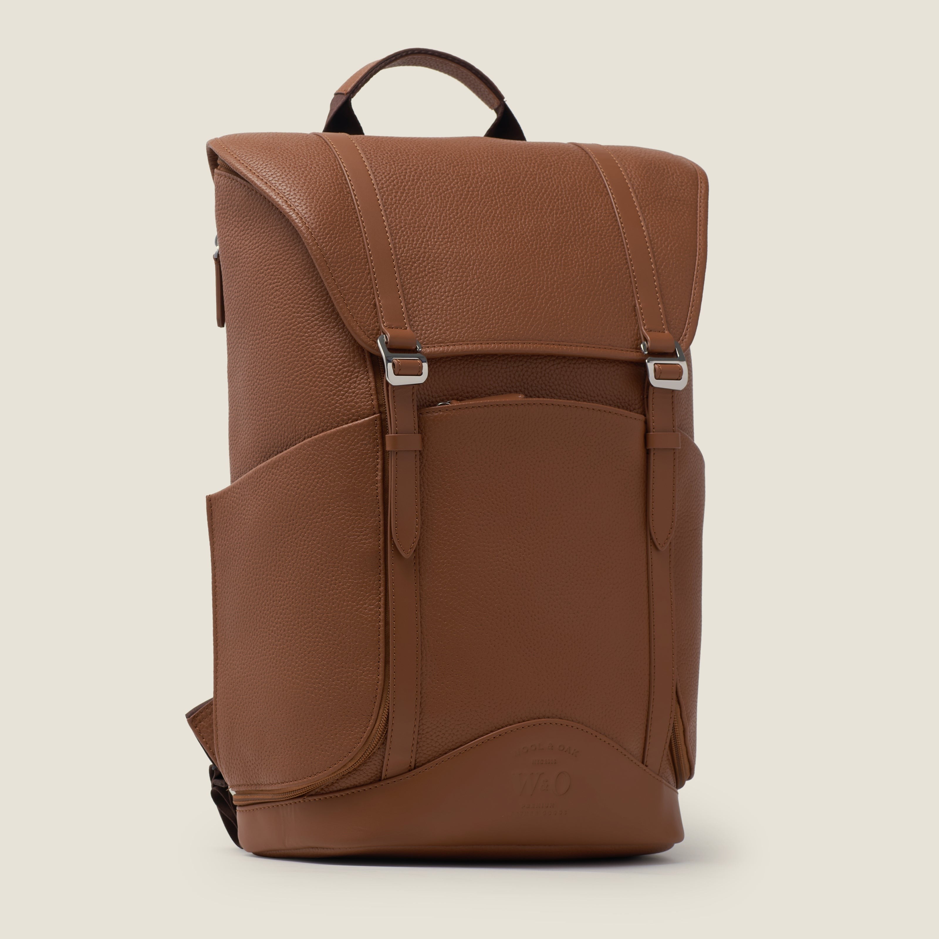 Top rated leather backpack| #color_sand