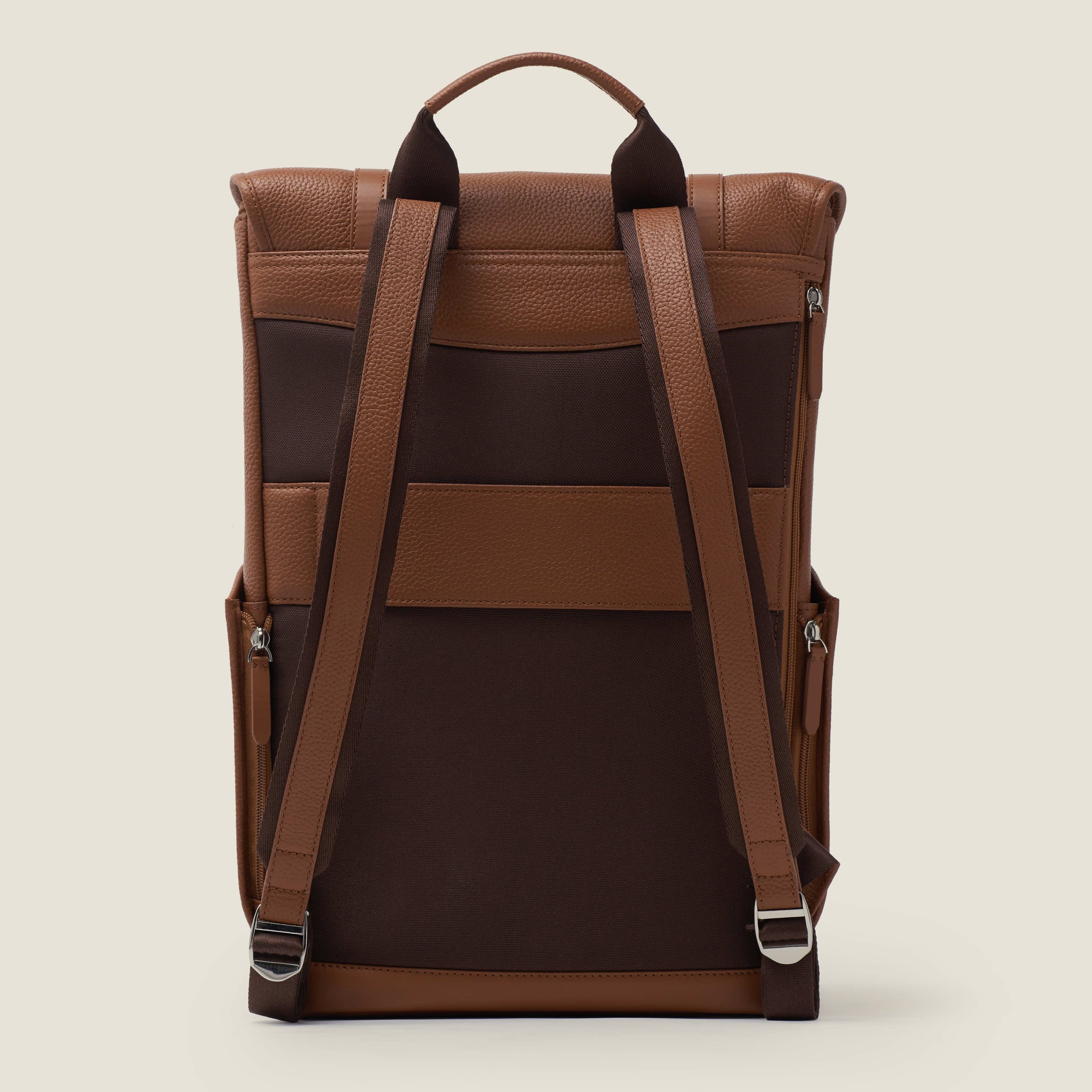 Top rated leather backpack| #color_sand