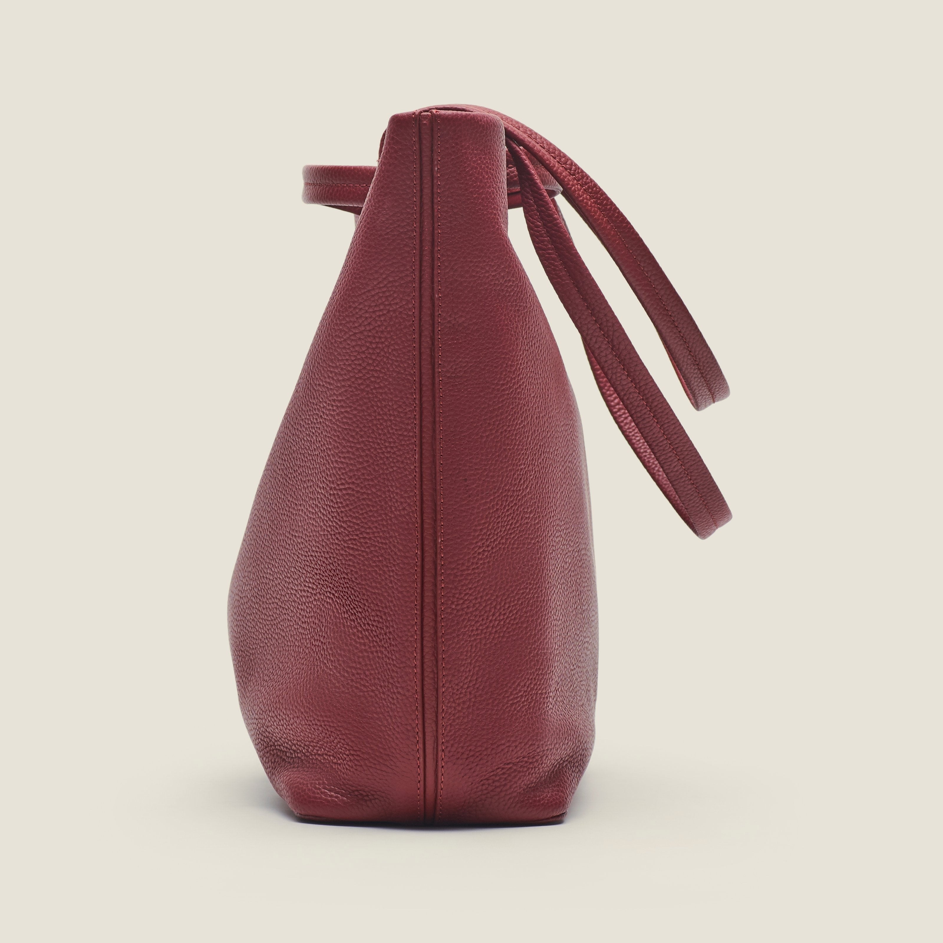 Leather travel tote bag| #color_Bordeaux