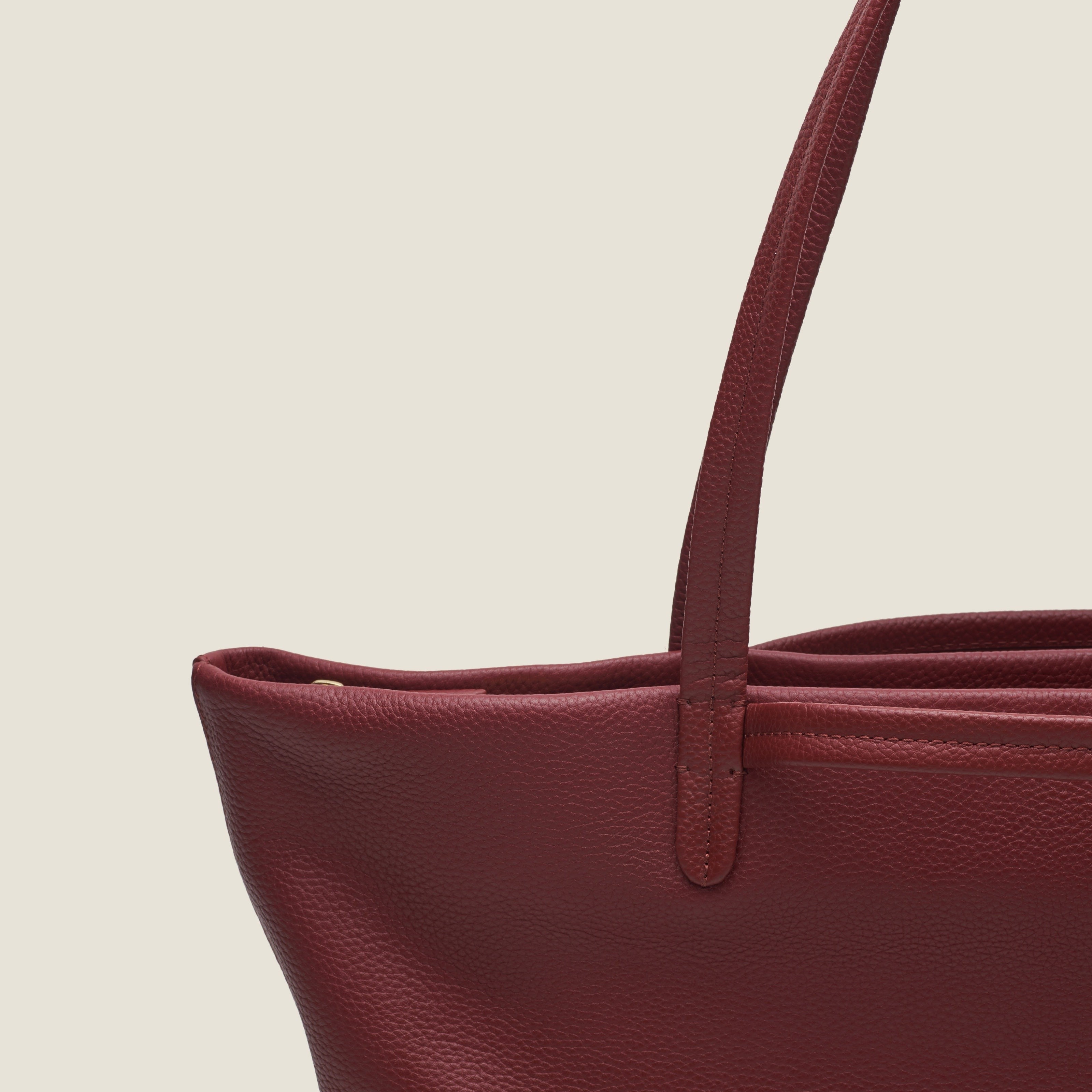 Leather travel tote bag| #color_Bordeaux
