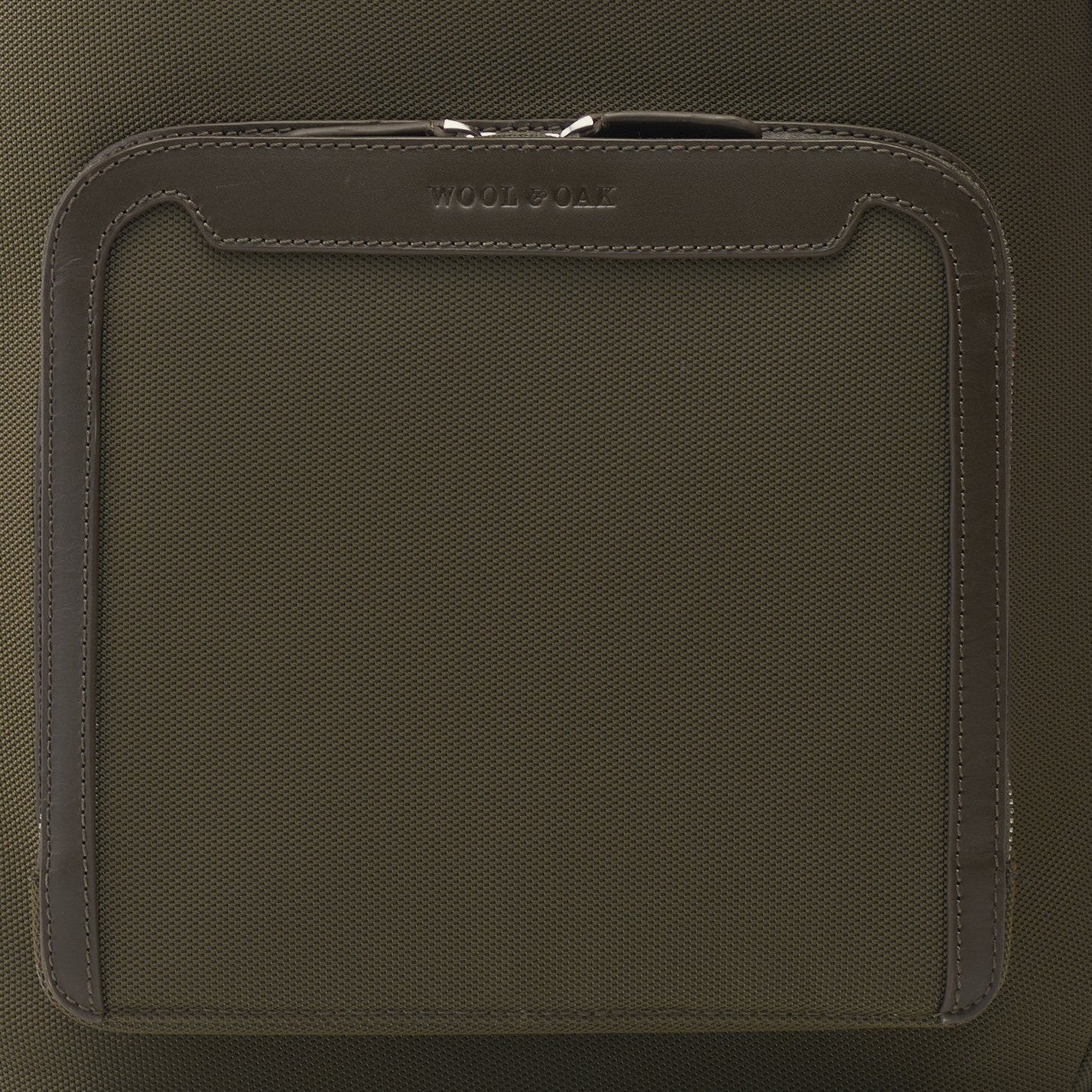 Leather travel backpack| #color_Olive Nylon