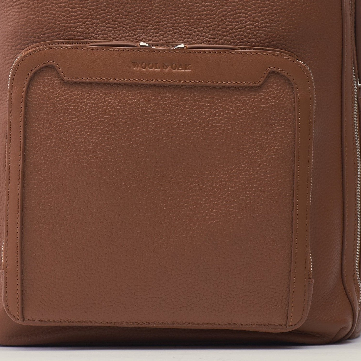 Leather travel backpack| #color_Sand