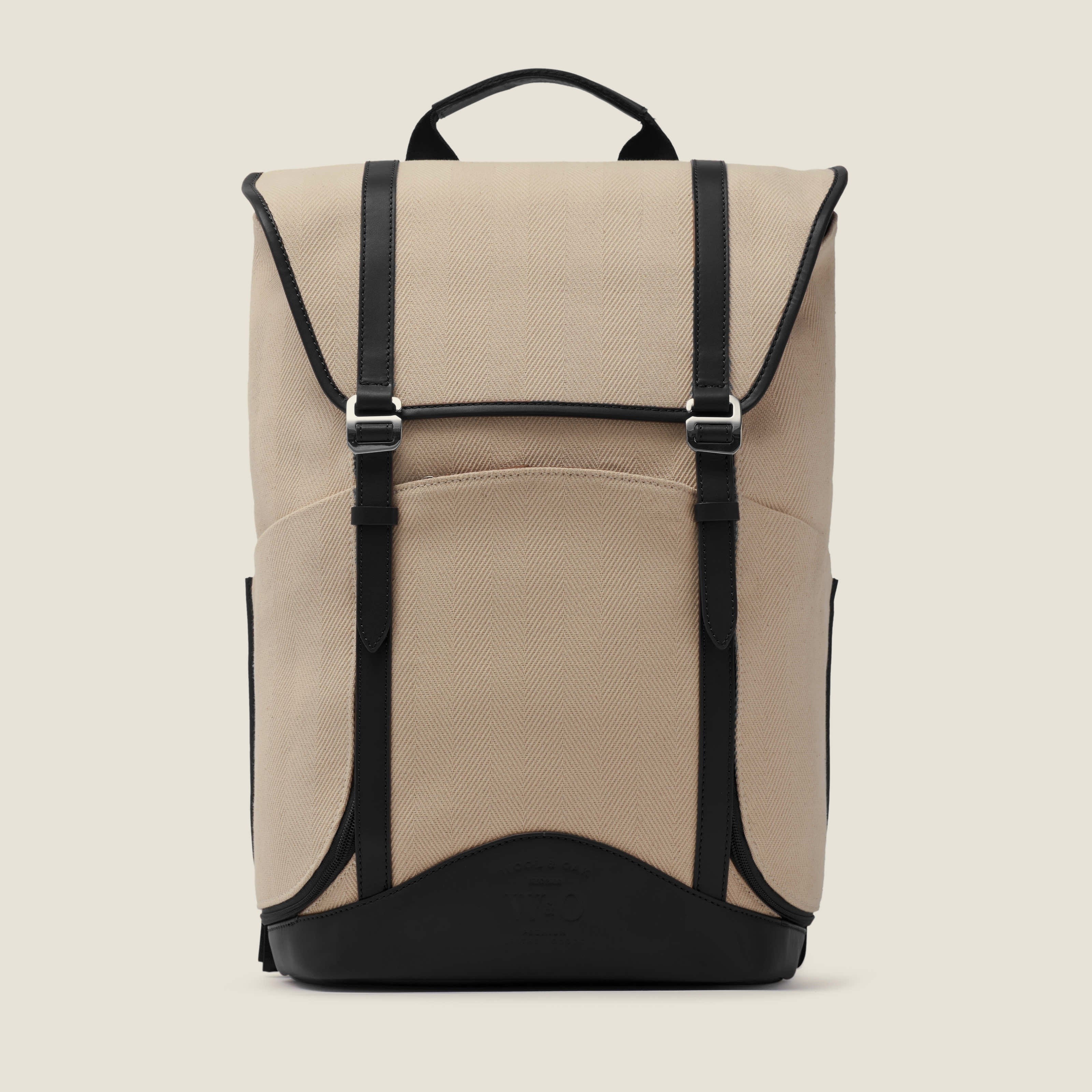 Top rated leather backpack| #color_herringbone black - Herringbone Black
