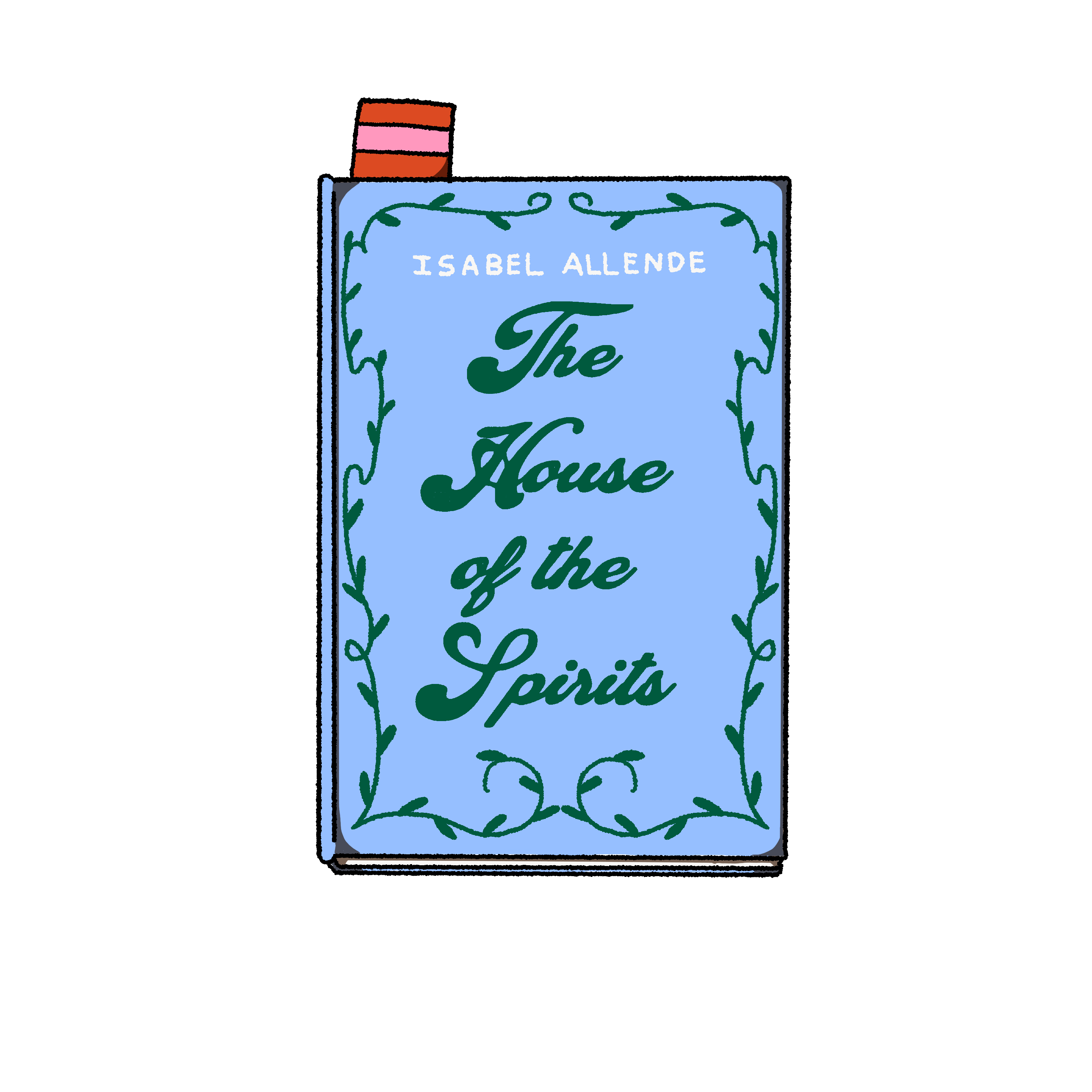 Hand-drawn illustration of a book