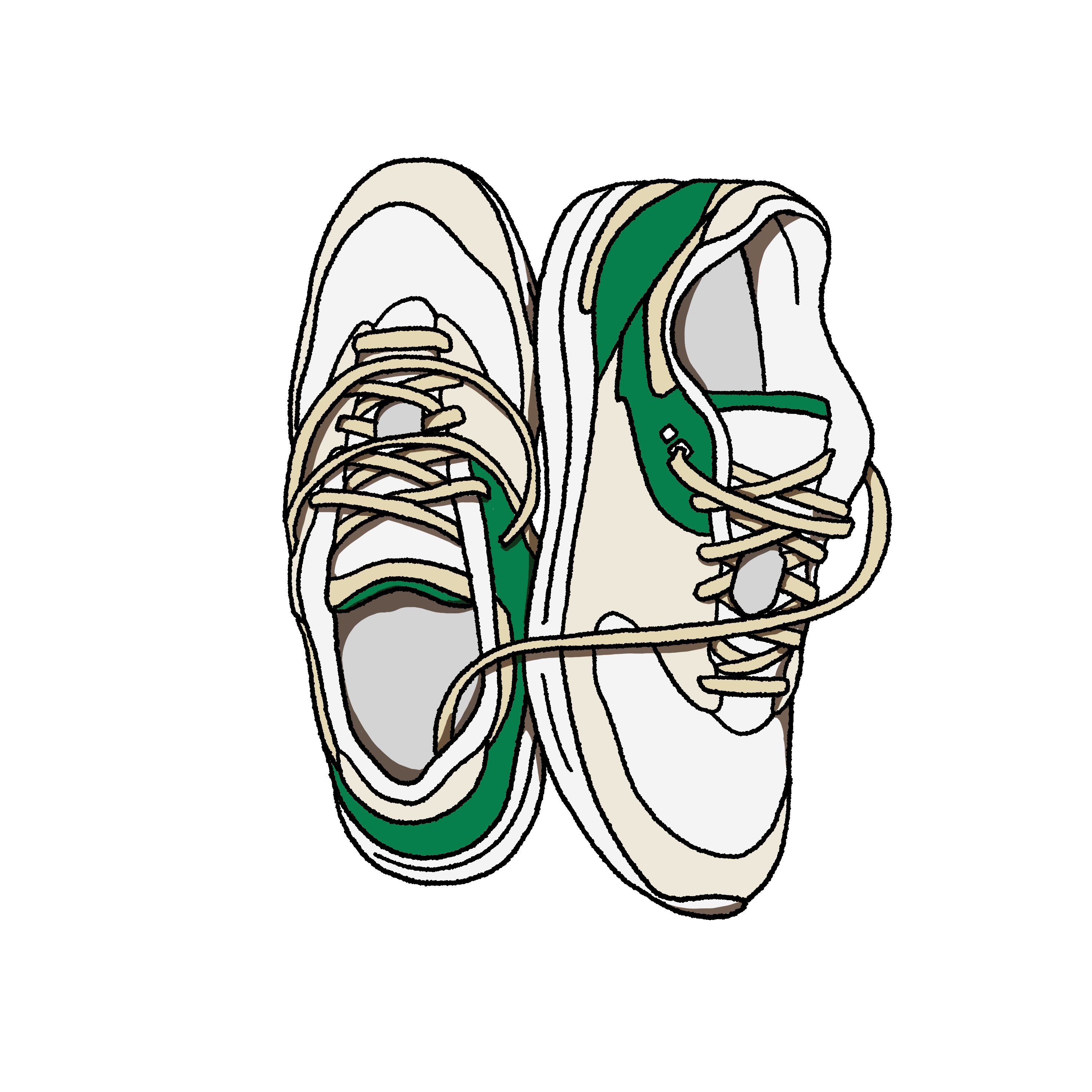 Hand-drawn illustration of sneakers