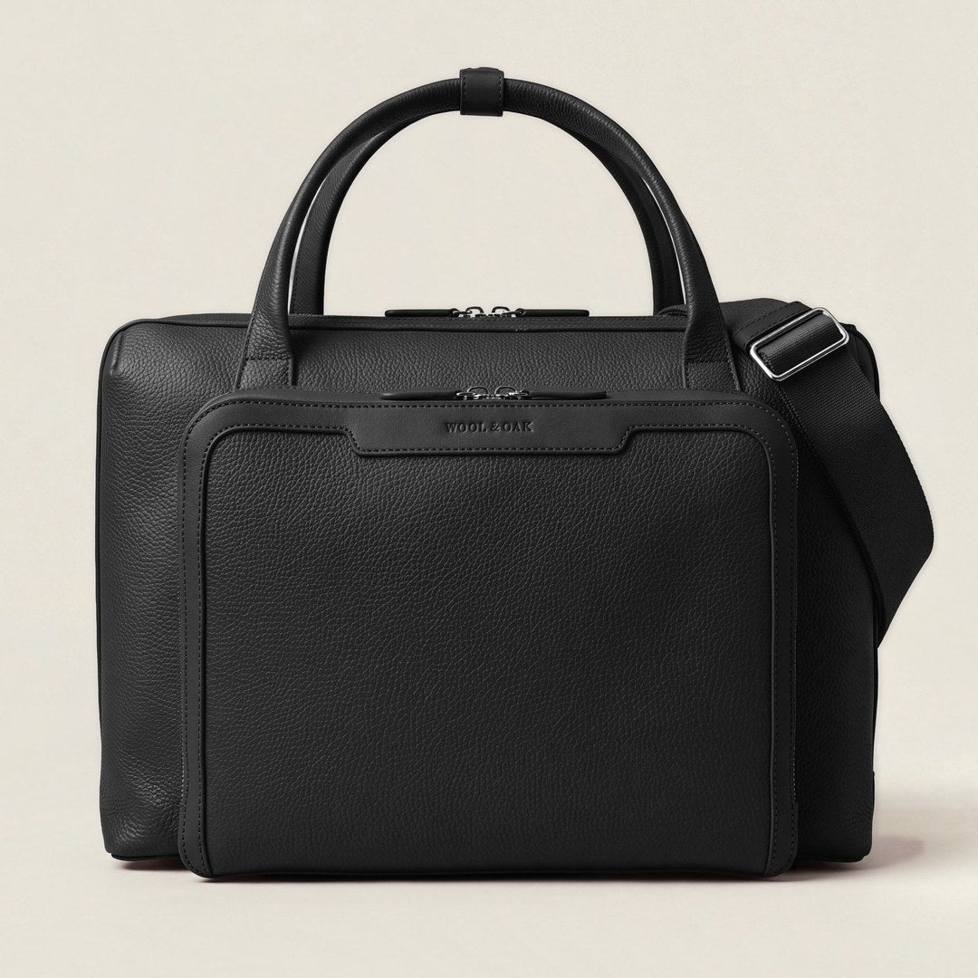 Atlas Duffle Briefcase in Jet Black